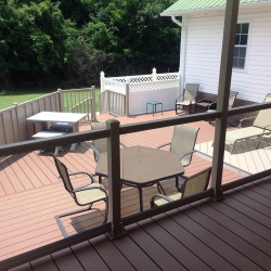 Buckskin Frameless Glass Railing. 3" Post. <br> Monitor colors will vary. Request a color sample. G4FL