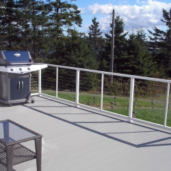 Light Grey Decking - White Cable Railings<br> Monitor colors will vary. Request a color sample. LD19