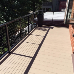 Buckskin Decking - Black Cable Railings<br> Monitor colors will vary. Request a color sample. LD2