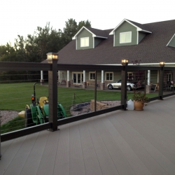 Buckskin Decking - Bronze Traditional Cable Railings<br> Monitor colors will vary. Request a color sample. LD22