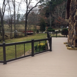 Buckskin Decking - Burnished Slate Traditional Cable Railings<br> Monitor colors will vary. Request a color sample. LD4