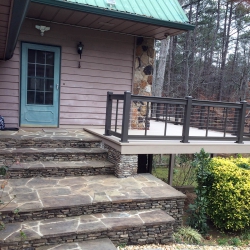 Buckskin Decking - Burnished Slate Traditional Cable Railings<br> Monitor colors will vary. Request a color sample. LD5