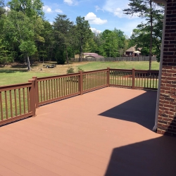 Saddle Brown Decking - Saddle Brown Traditional Railings<br> Monitor colors will vary. Request a color sample. LD8