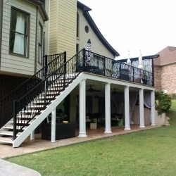 Black Belly Picket Railing. 2" & 3" Post combo. <br> Monitor colors will vary. Request a color sample. P6