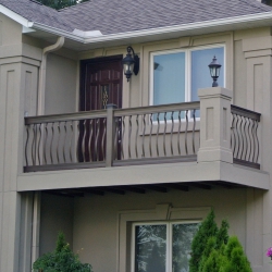 Bronze Traditional Belly Picket Railing.<br/> Monitor colors will vary. Request a color sample. T20