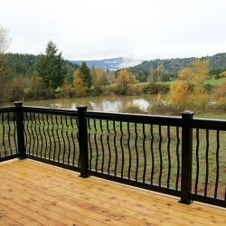 Black Traditional Belly Picket Railing.<br> Monitor colors will vary. Request a color sample. T21