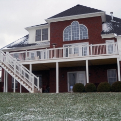 White Traditional Picket Railing.<br> Monitor colors will vary. Request a color sample. T26