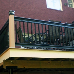 Black Traditional Picket Railing. <br> Monitor colors will vary. Request a color sample. T27