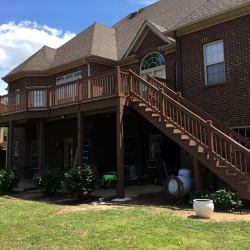 Saddle Brown Traditional Picket Railing.<br> Monitor colors will vary. Request a color sample. T29